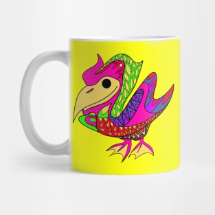 pelican shore bird in mayan ecopop pattern Mug